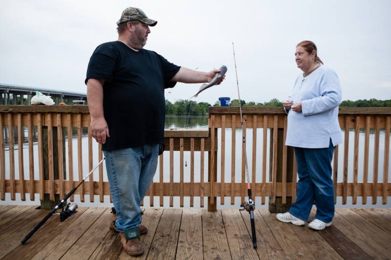 Blue catfish in Fredericksburg