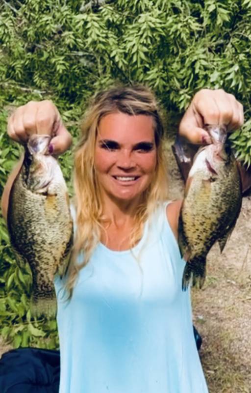 Black crappie in Cass Lake