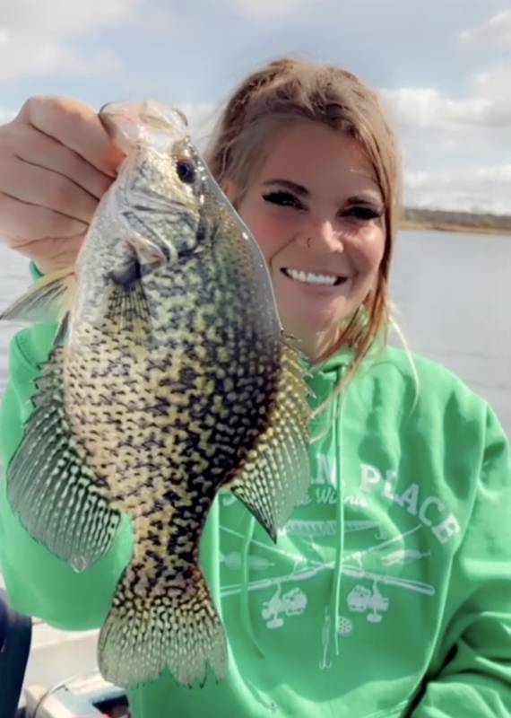 Black crappie in Cass Lake
